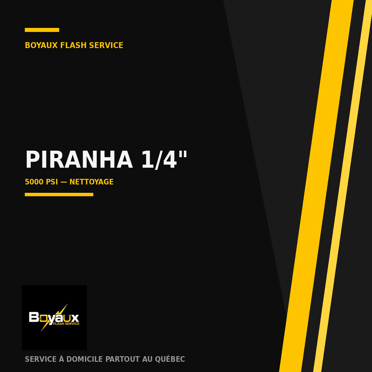 Piranha 1/4 pouce 5000 PSI — Boyaux Flash Service