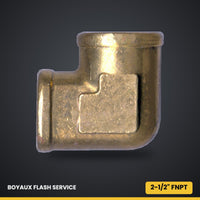 Coude 90° femelle en laiton FNPT 2-1/2" Standard