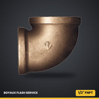 Coude 90° femelle en laiton FNPT 1/2" Bronze coulé