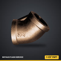 Coude 45° femelle en laiton FNPT 1-1/2"