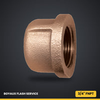 Capuchon en laiton FNPT 3/4" Bronze coulé