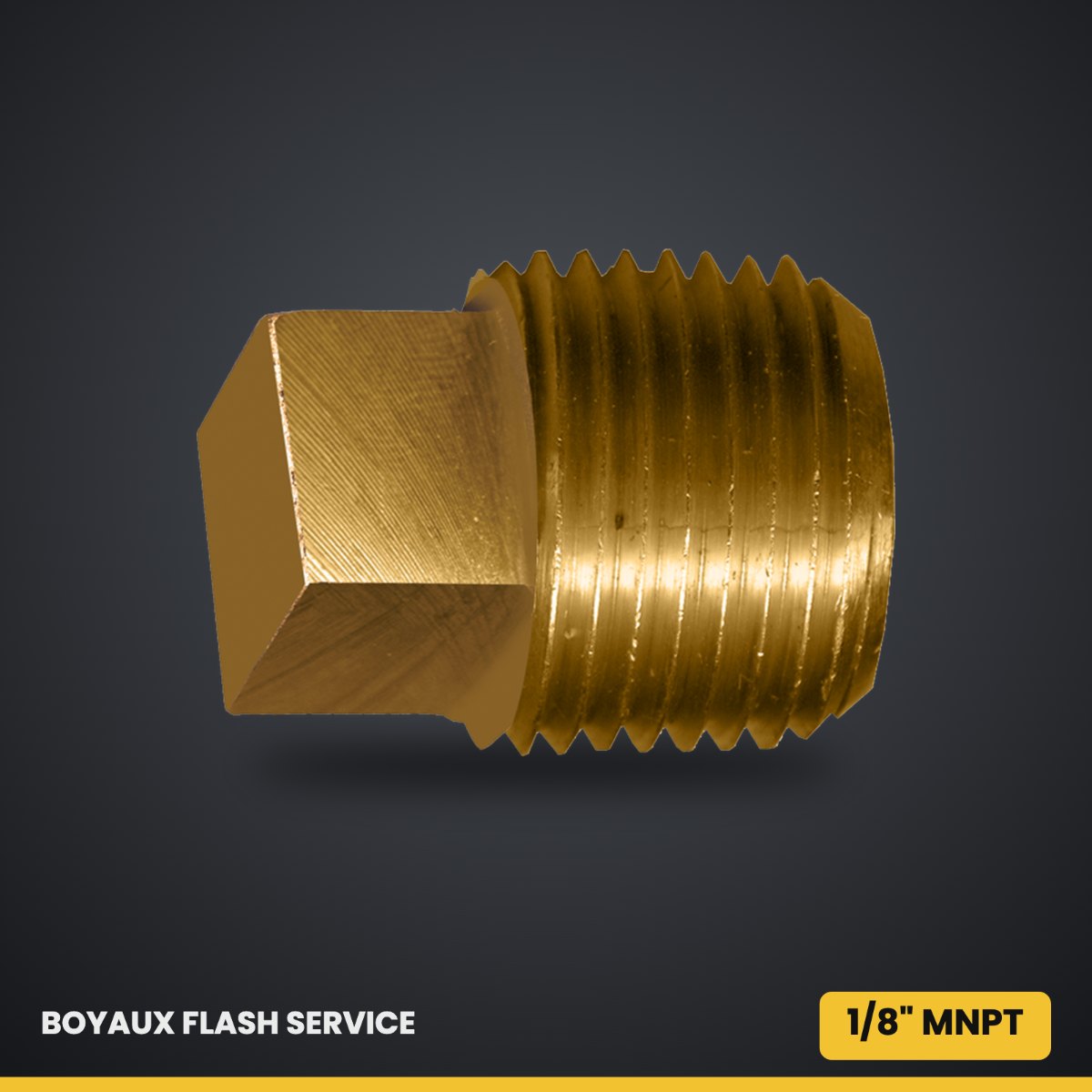Bouchon à tête carrée en laiton MNPT 1/8"