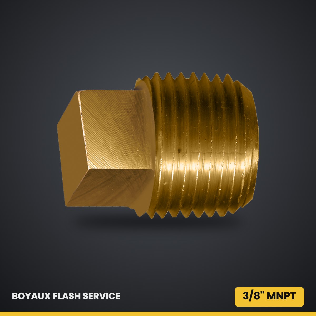 Bouchon à tête carrée en laiton MNPT 3/8"