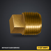 Bouchon à tête carrée en laiton MNPT 1-1/2"