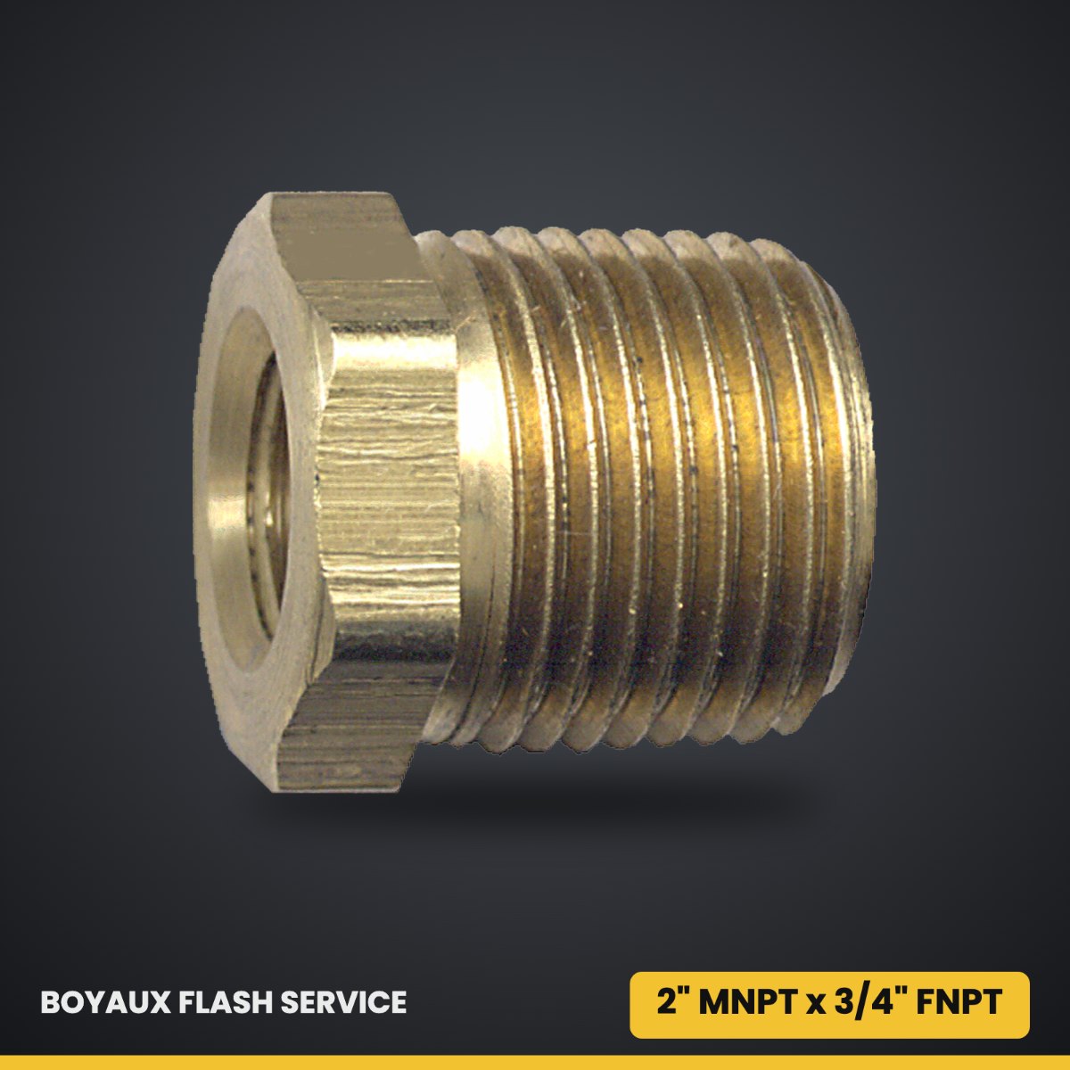 Bague de réduction en laiton 2" MNPT x 3/4" FNPT Standard