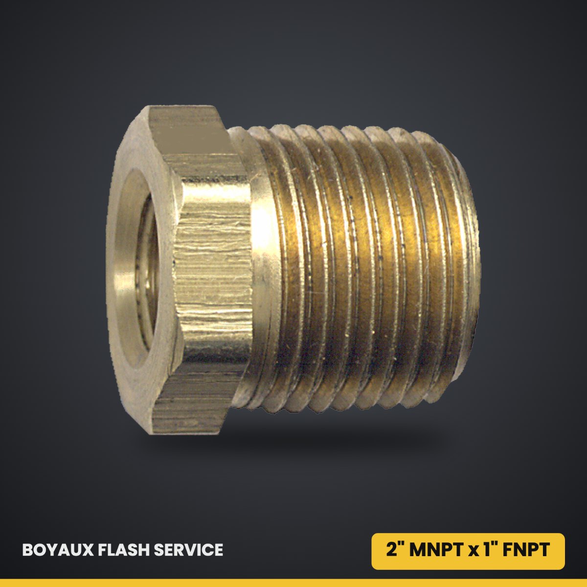 Bague de réduction en laiton 2" MNPT x 1" FNPT Standard