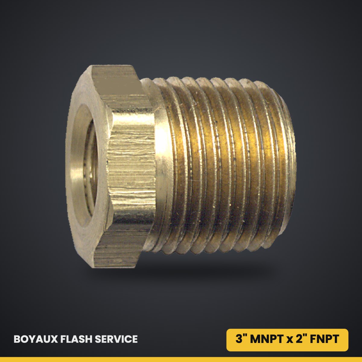 Bague de réduction en laiton 3" MNPT x 2" FNPT Standard