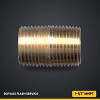 Mamelon fermé en laiton MNPT 1-1/2" Standard