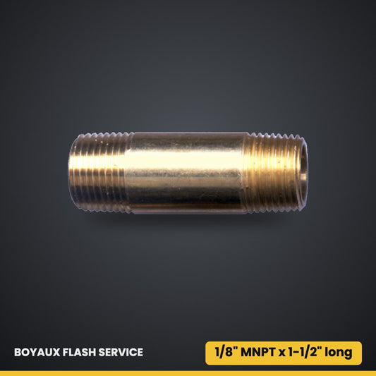 Mamelon en laiton MNPT 1/8" 1-1/2" Standard