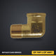 Coude 90° mâle-femelle (street) en laiton 1/8" FNPT x 1/8" MNPT Standard