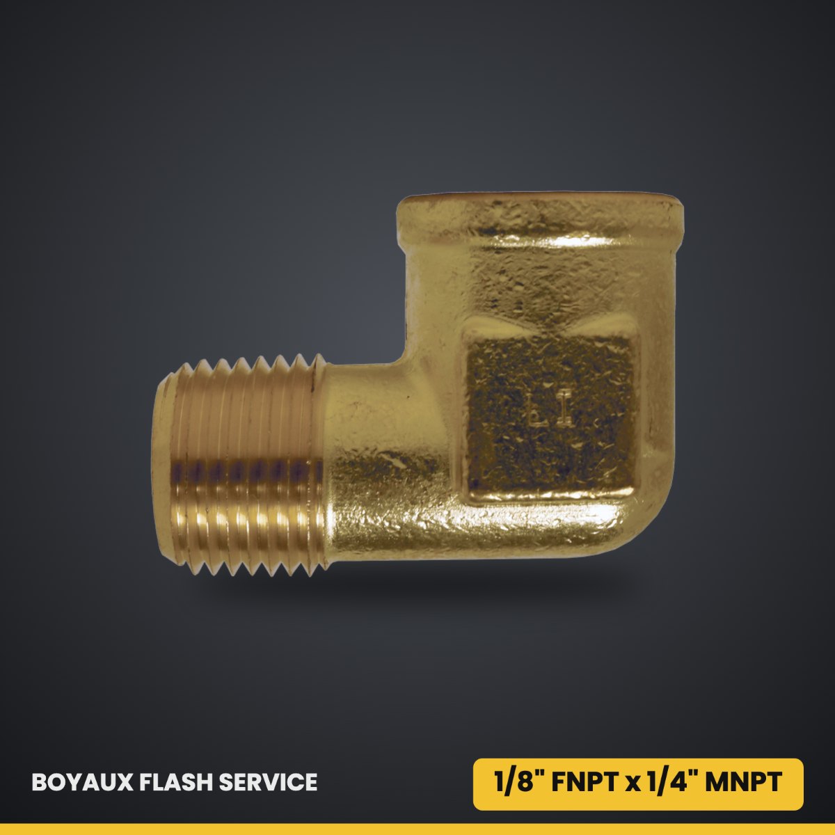 Coude 90° mâle-femelle (street) en laiton 1/8" FNPT x 1/4" MNPT Standard