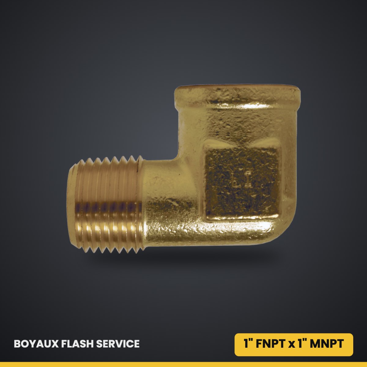 Coude 90° mâle-femelle (street) en laiton 1" FNPT x 1" MNPT Standard
