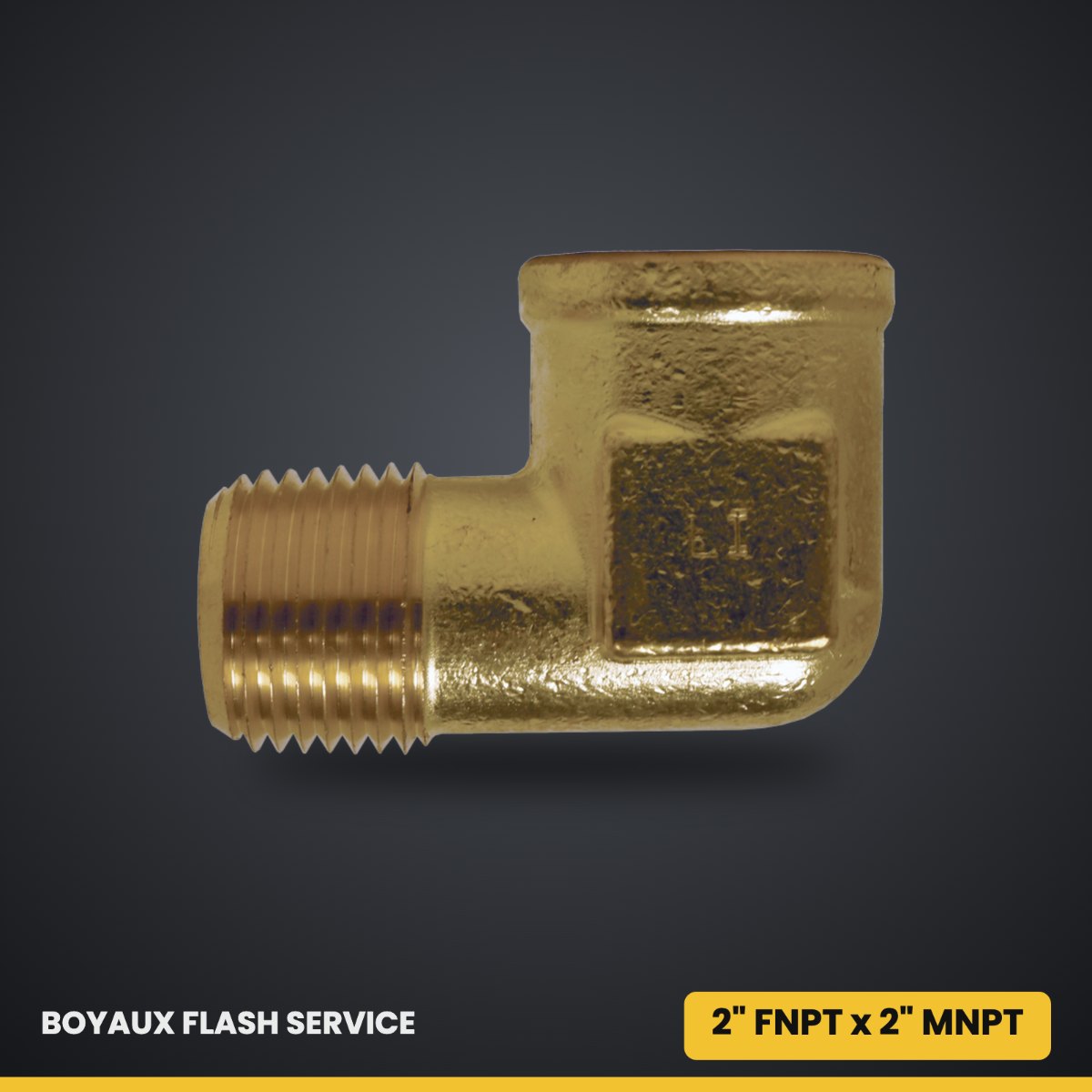 Coude 90° mâle-femelle (street) en laiton 2" FNPT x 2" MNPT Standard