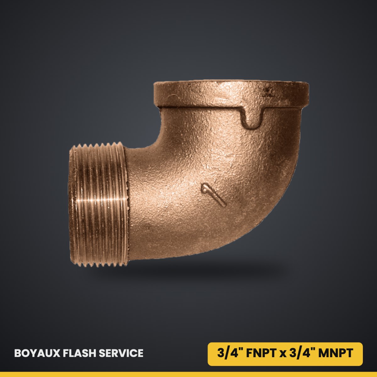 Coude 90° mâle-femelle (street) en laiton 3/4" FNPT x 3/4" MNPT Bronze coulé