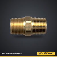 Mamelon hexagonal en laiton MNPT 1/2" x 3/8" Standard