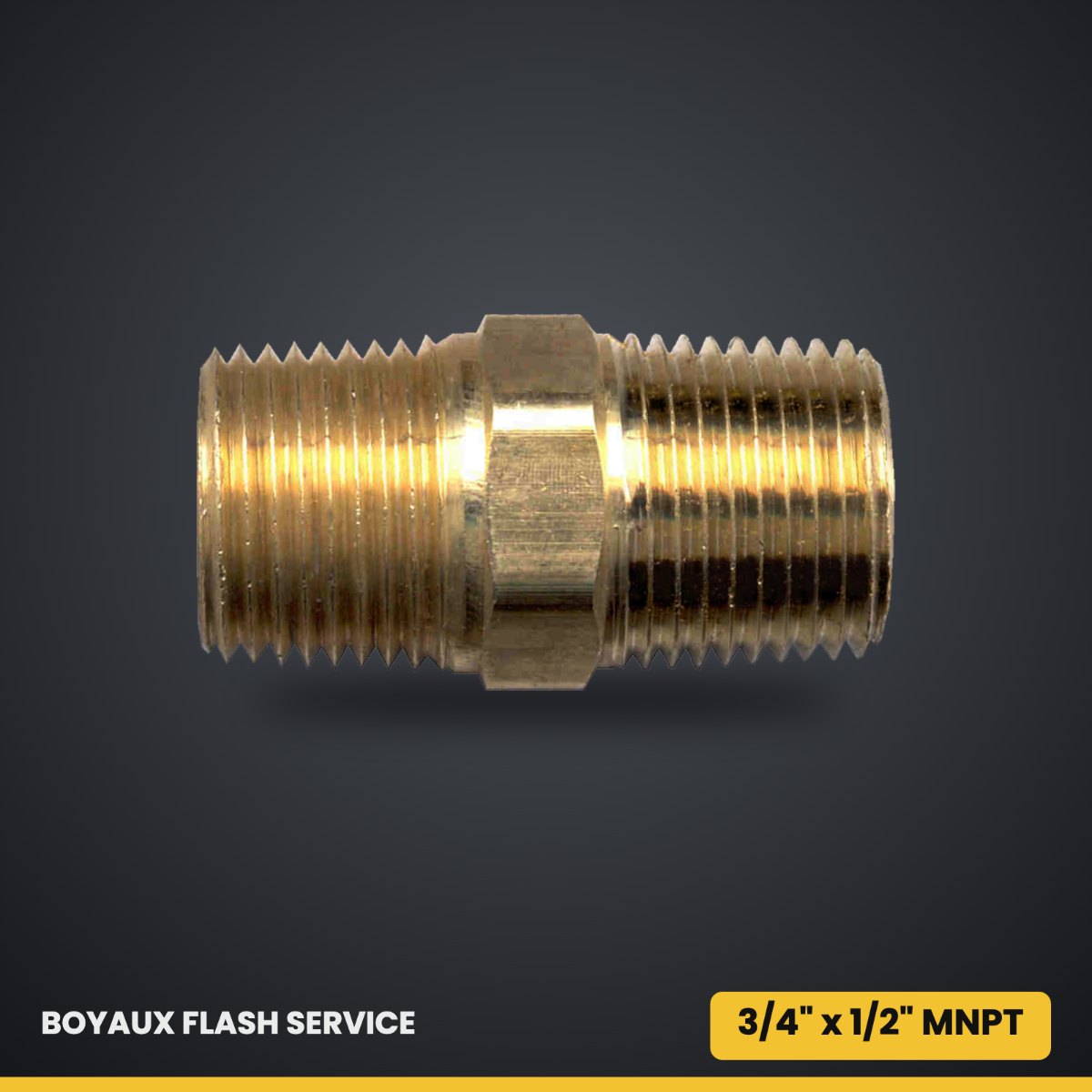 Mamelon hexagonal en laiton MNPT 3/4" x 1/2" Standard