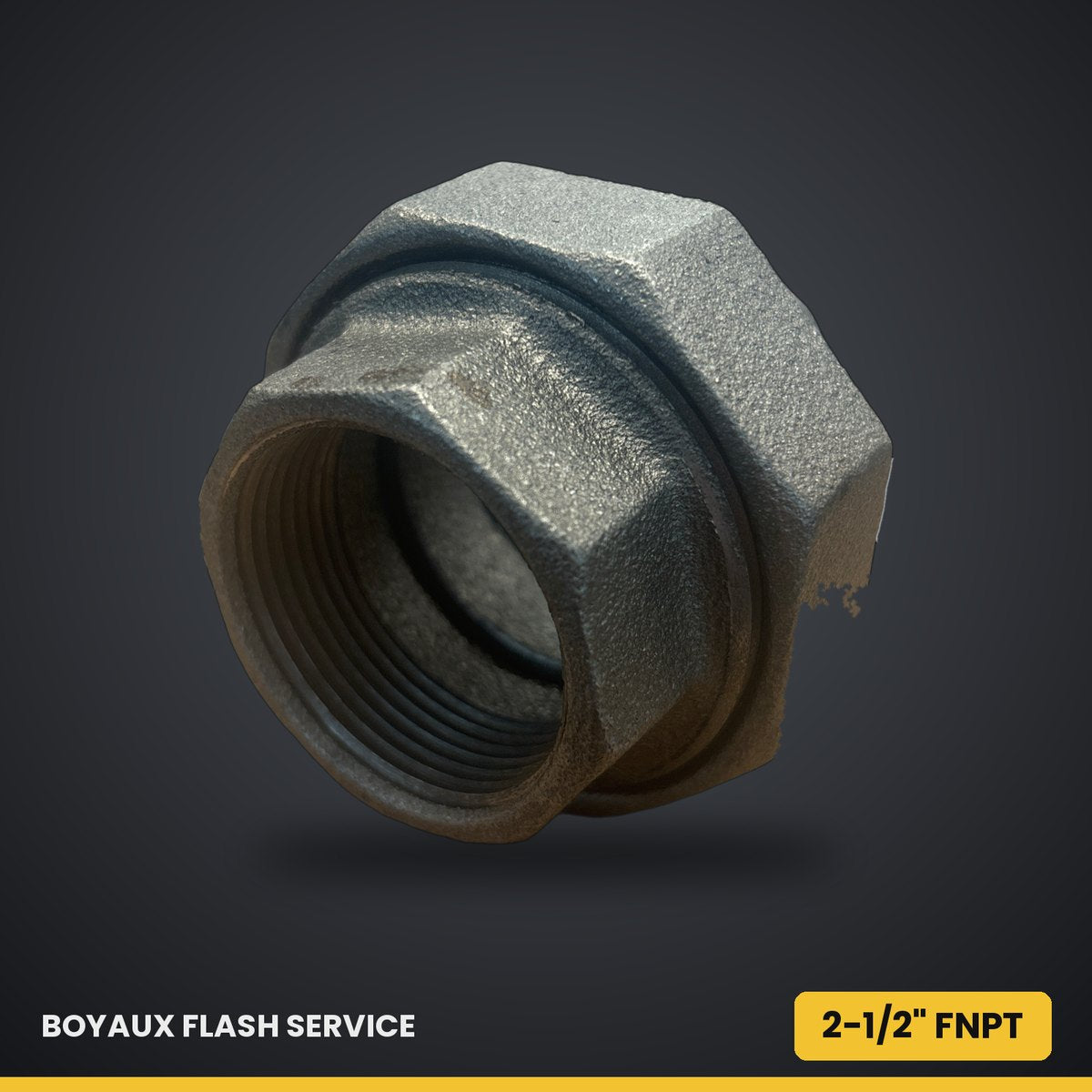 Union en acier noir 2-1/2" FNPT — BI-104-N