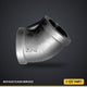 Coude 45° femelle en acier noir 1-1/2" FNPT — BI-105-K