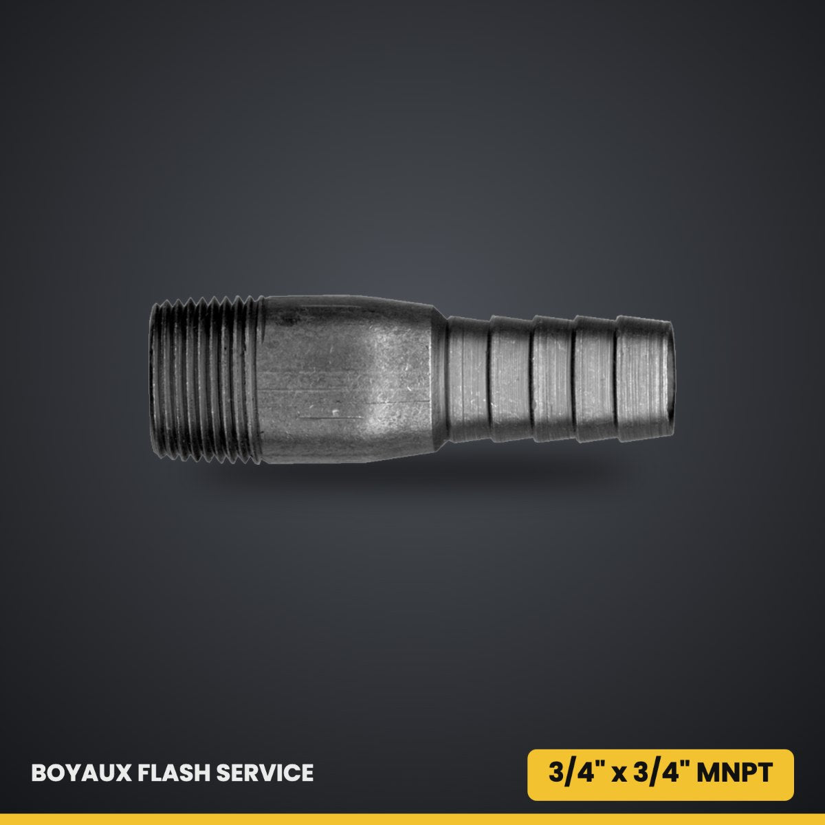 Mamelon combiné en acier noir 3/4" x 3/4" MNPT — BI-125-12E