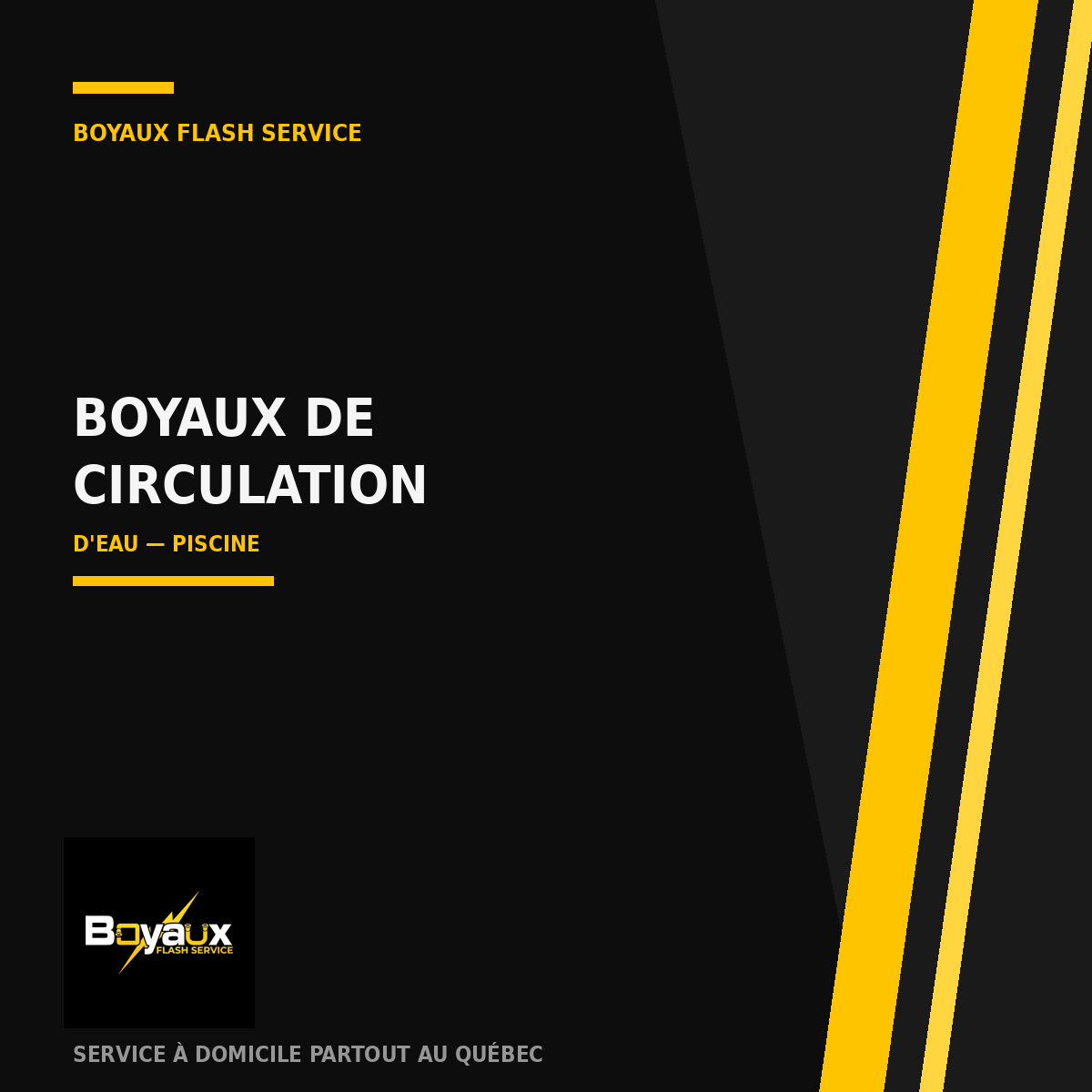 Boyaux de circulation d'eau — Boyaux Flash Service