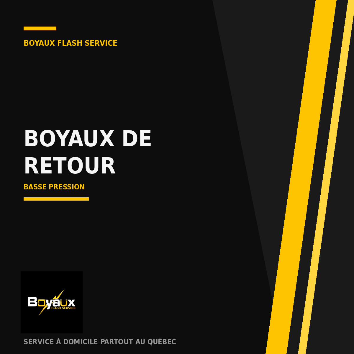 Boyaux de retour basse pression — Boyaux Flash Service